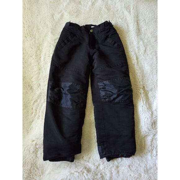 Energy Zone Insulated Black Water & Wind Resistant Snow Pants Reinforced Knees - Picture 1 of 7